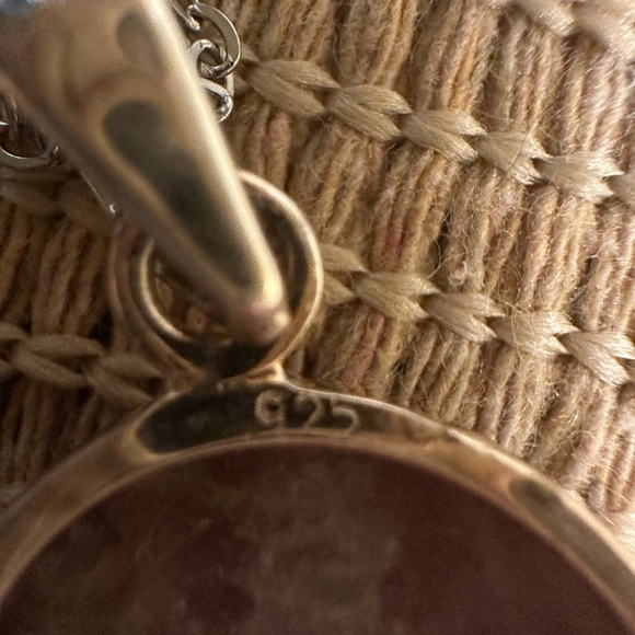 Oval Sparkling Pink Tourmaline Quartz Pendant in Silver 925 Setting on Chain - Picture 12 of 15